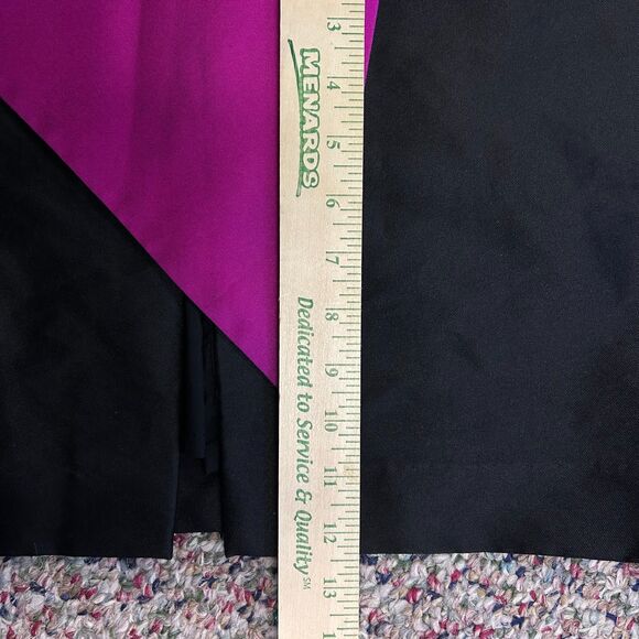 Badgley Mischka Black Strapless Orchid Pink Ribbon Detail Long Column Dress 14 - Picture 15 of 15